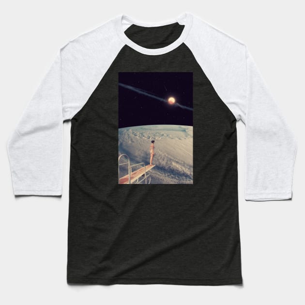 Leap of Faith - Space Aesthetic, Retro Futurism, Sci Fi Baseball T-Shirt by jessgaspar